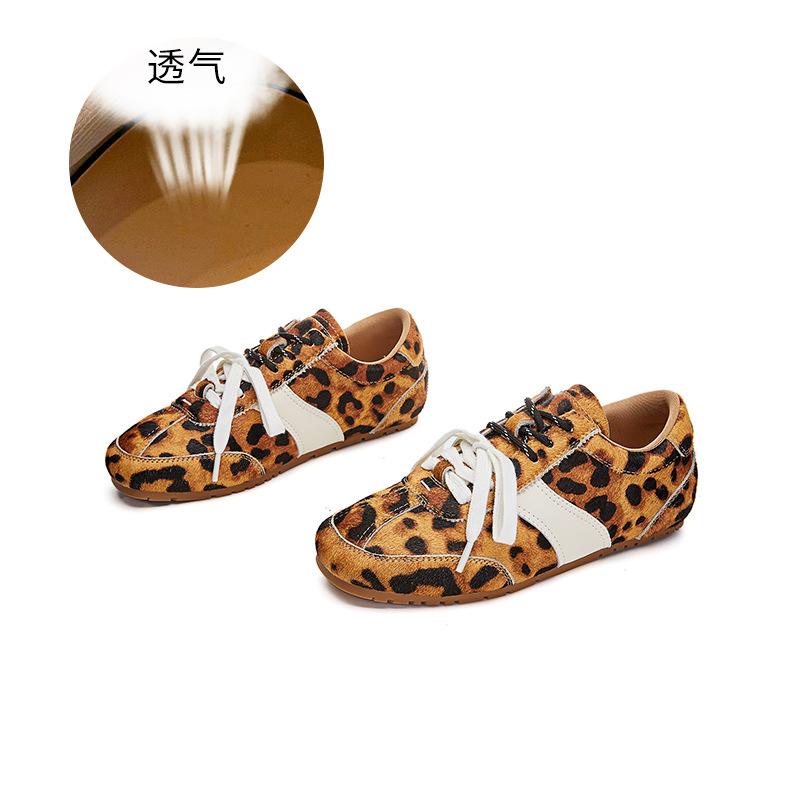 New Leather Women's Autumn Flat-bottomed Sports Women's Casual Versatile Horse Hair Little White Shoes Women