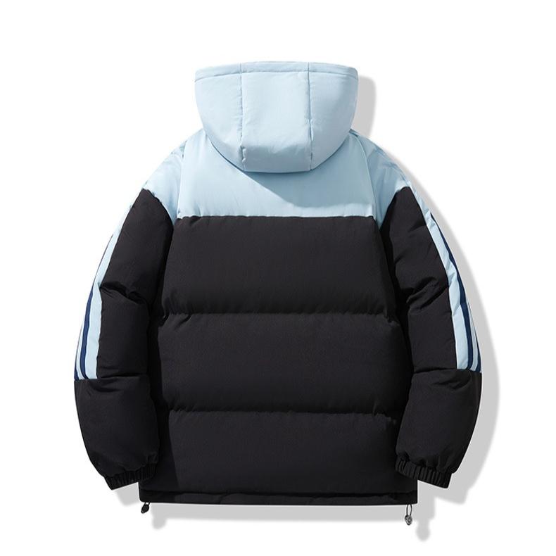 Men's Winter Warm Hooded Jacket Casual Windproof Coat Padded Thicken Parka Jackets for Men Quilted Full Zip Windbreaker Insulated Jackets with Hood