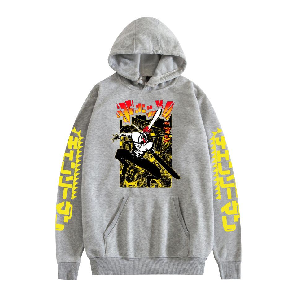Fashion for Fans of Chainsaw Man Cartoon Printed Hoodies Sweatshirt Outdoor Sport Cosplay Pullovers