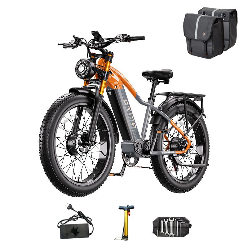 BURCHDA Bicicletta Elettrica RX50 a Doppio Motore, 3000W, Batteria Rimovibile 48V 20Ah, Velocità Massima 40 MPH, Sospensioni Integrali, – per Ciclisti Adulti