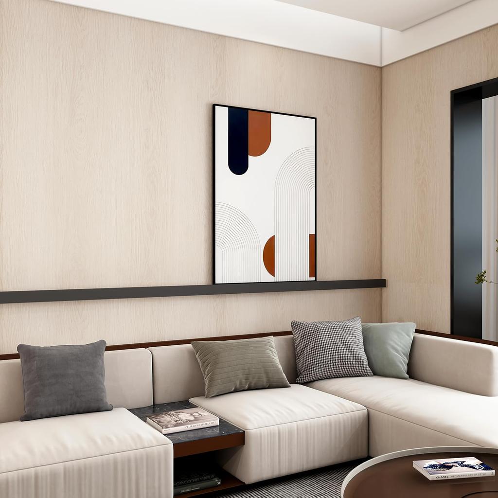 TOTIO Wood Grain Removable Wallpaper Vinyl Wall DIY Remake Wood Grain Cutting Light Yellow Walnut Wood 40cm x for Furniture Light Yellow Plain Sheet,