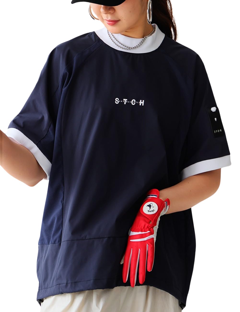 

Женский топ Antiqua Golf x Stitch размера ML, темно-синий, ZST-00067, 20,