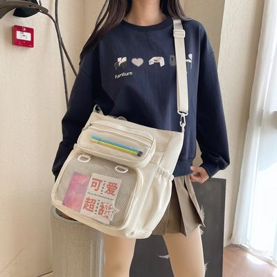 Women's Large Capacity Handbag Junior High School Students Class Shoulder Bag Crossbody Bag