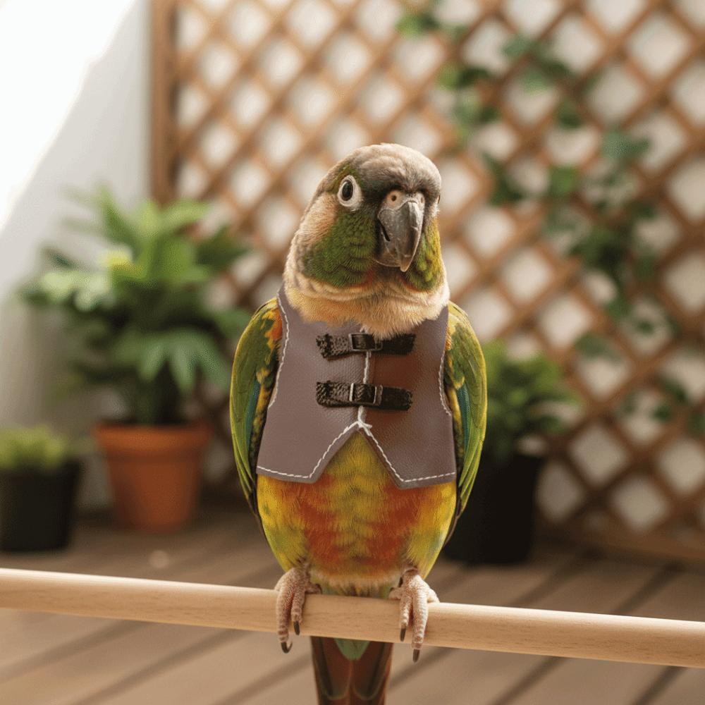 Vintage Style Parrot Costume Adjustable Birds Cosplay Outfit Funny Pet Birds Vest  Photography Prop