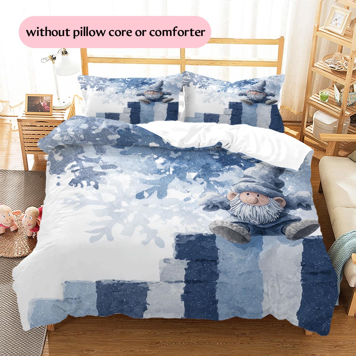 

Cartoon Snowman Pattern Bedding Home Decoration Birthday Gift (1 * duvet cover + 2 * pillowcase, without core) 135x200cm