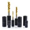 Double Head Square Tap Die Socket Adapter Set Taps Reamer Extractor 1/4" 3/8" Socket Driver Thread Repair Electric Drill Tools