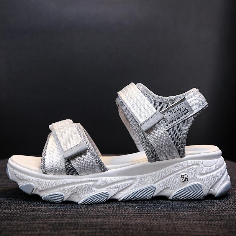 Fashion Sports Dad Sandals Women 2025 New Summer Sponge Shoes Ins Trendy Thick Soled Height Increasing Beach Shoes
