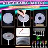 Set di 6 Bicchieri Luminosi LED per Vino e Champagne, Gadget per Feste, Bicchieri da Bevanda Luminescenti al Buio, Natale