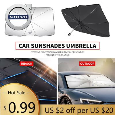 Hub Caps Car Uv Protection Folding Sunshade Umbrella For V60 XC60 XC90 S60 XC40 V40 S80 T6 V90 EX90 S90 V70 Auto Accessor