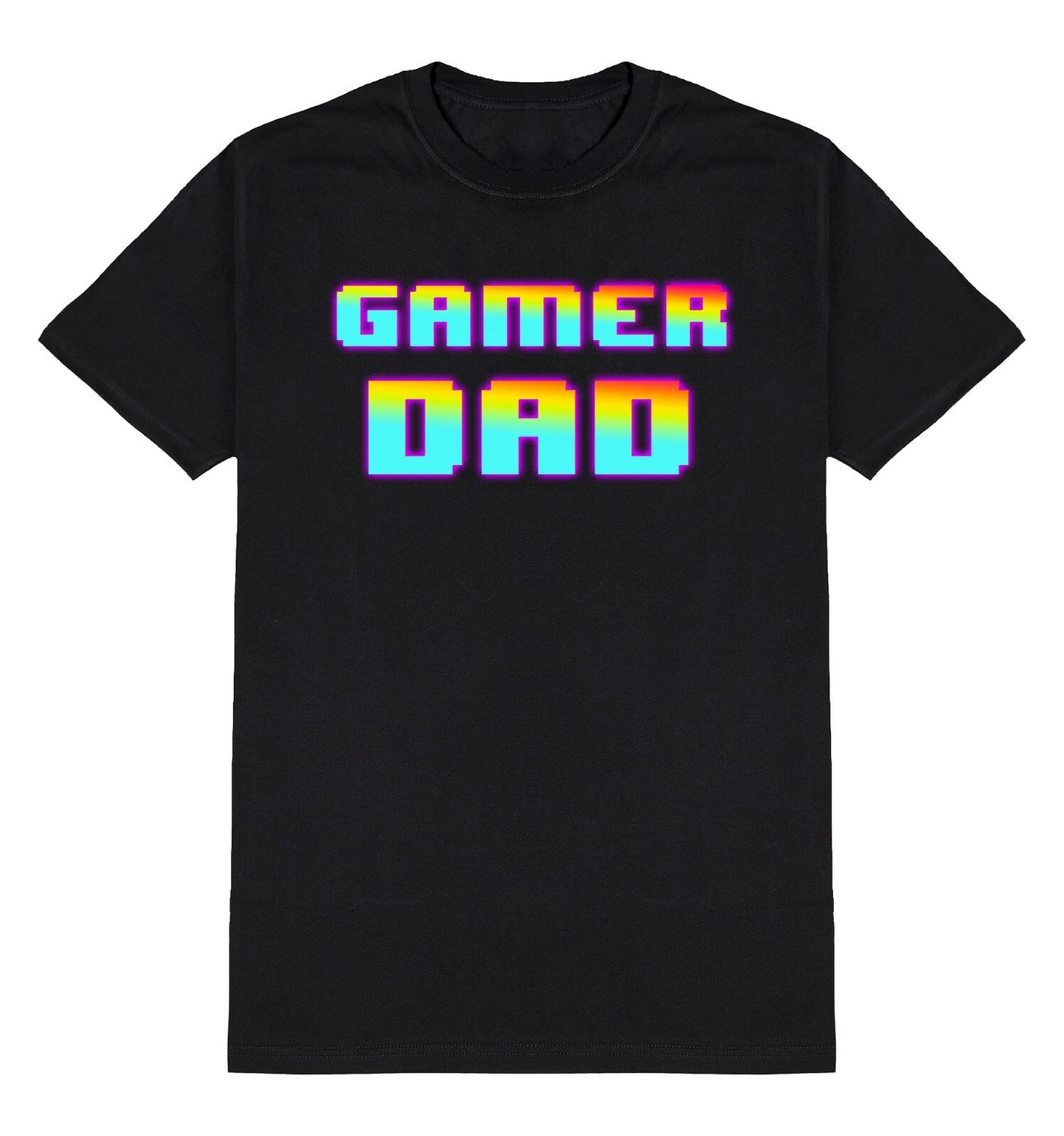 Gamer DAD T-Shirt Mens Womens Tees Top Mens Gaming Tee Fathers Day Gift Gamers Dad Christmas XL