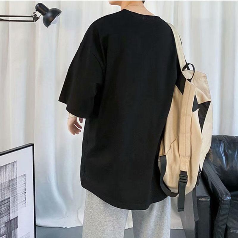 Męska letnia koszulka z krótkim rękawem i nadrukiem w twarz z uśmiechem