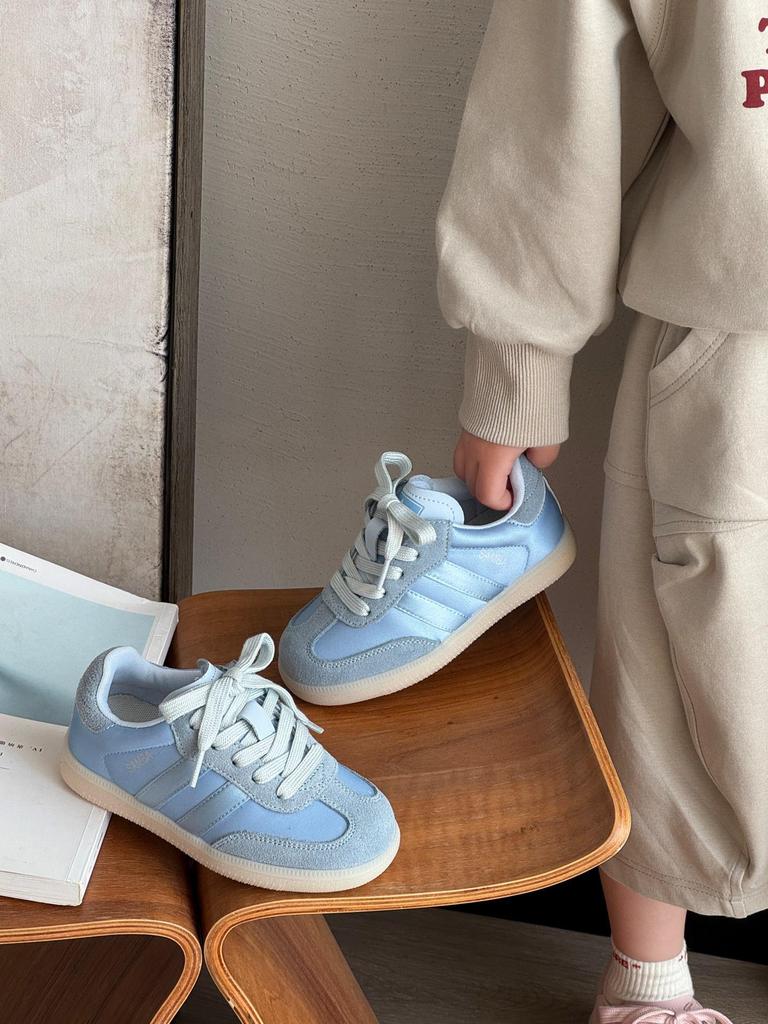 Kids' Korean Style Lightweight German Training Shoes – Spring 2025 New Arrivals, Unisex Low-Top Soft Sports Shoes.