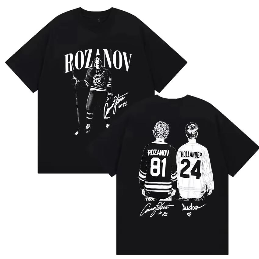 Heated Rivalry Cotton Mens Shirt Summer Shane Hollander Ilya Rozanov Ice Hockey Jersey Womens Short Sleeve Streetwear Shirt
