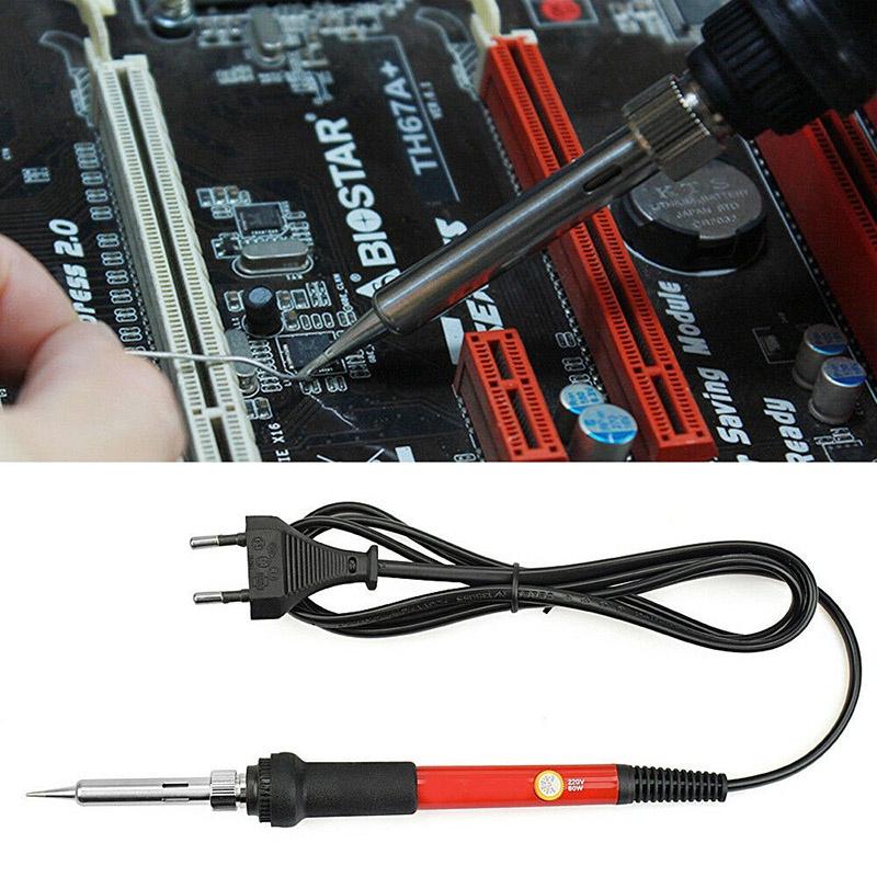 Hochwertiges 110V/220V 60W Einstellbares Elektrisches Temperaturpistolen-Schweiß-Lötkolben-Set für Professionellen Gebrauch