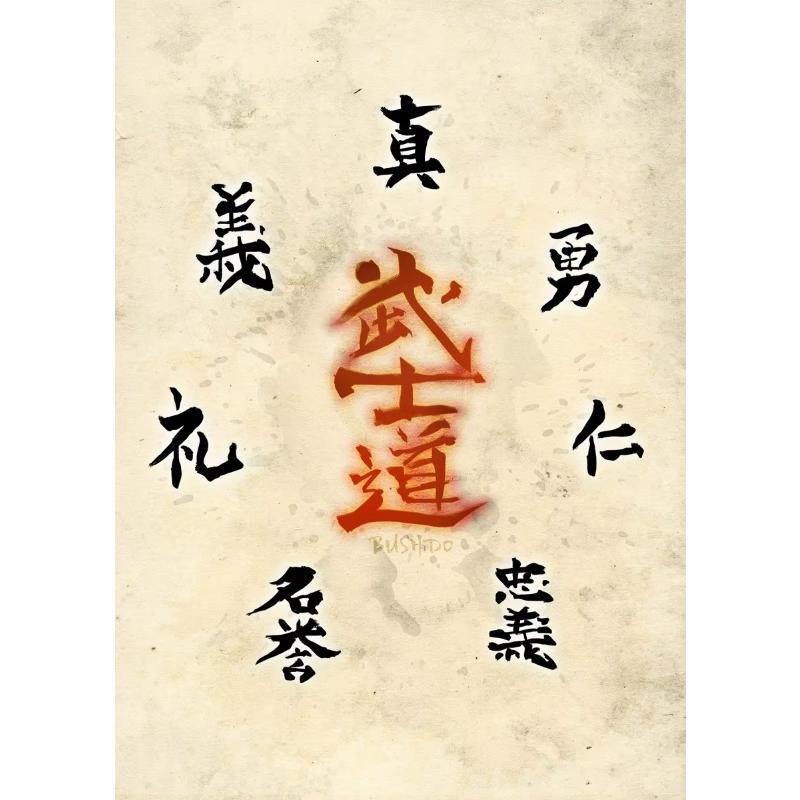 Japanisches Samurai Leinwandgemälde Wandkunst Charakter Poster und Drucke Heimdekorationsbild für Wohnzimmer Schlafzimmer Ästhetisch