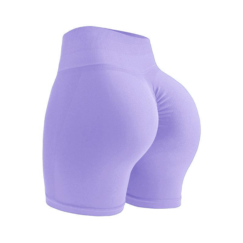 

Бесшовные шорты для йоги с высокой талией: Фитнес-брюки Peach Lift для женщин XS 100 lbs