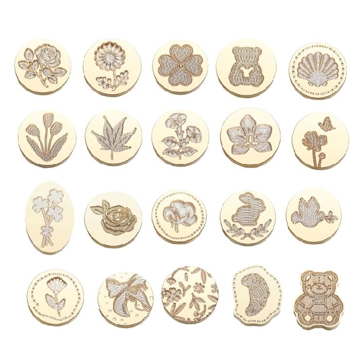 Emboss Wax Seal Stamp Head Removable Sealing Brass Stamp Head for Gift Envelope Invitations Greeting Card Decorations