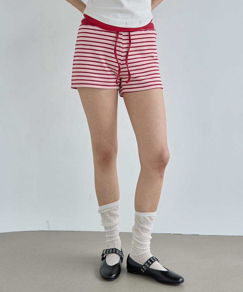 Lense Stripe Micro Shorts Pink