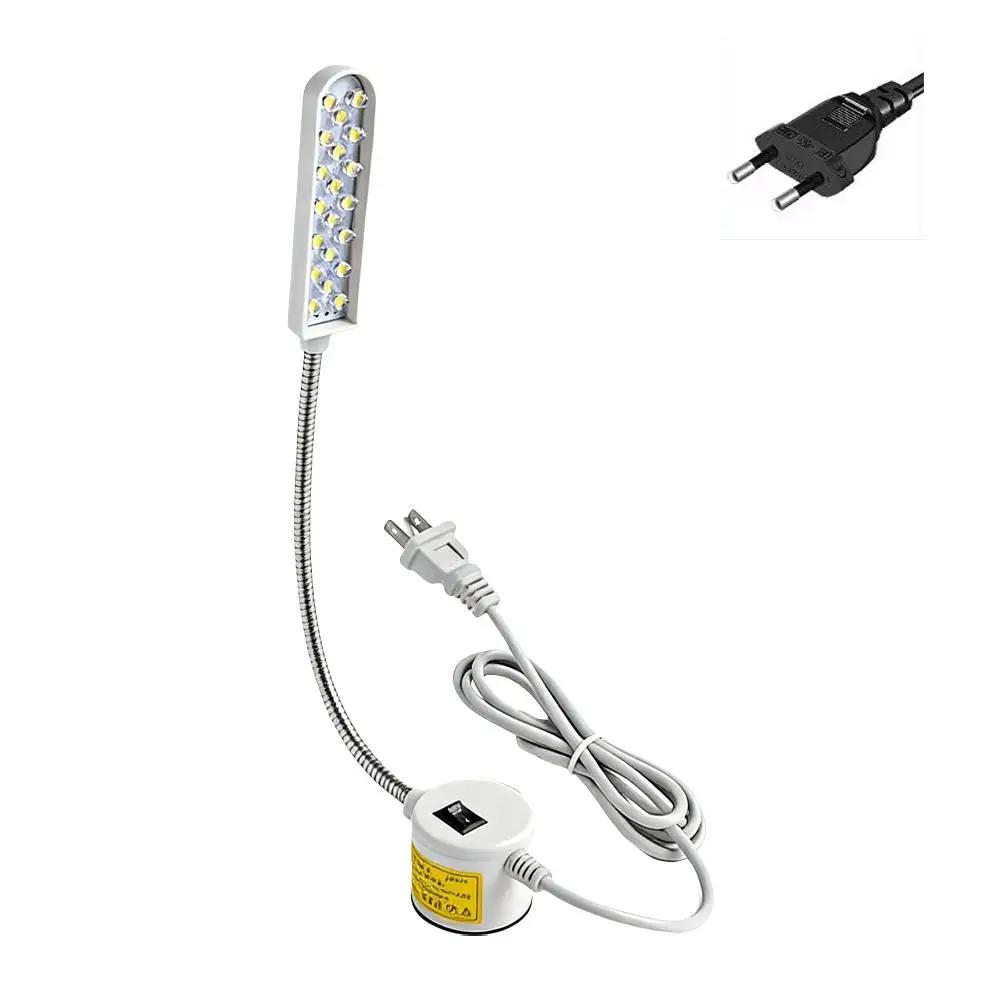 Sewing Machine Light Dimmable LED Work Lamp With 360° Accessories Light Anti-Scratch Base Gooseneck Crafts Bright Eye-Prote T8R0