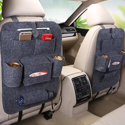 Multifunctional Felt Car Seat Back Organizer Bag