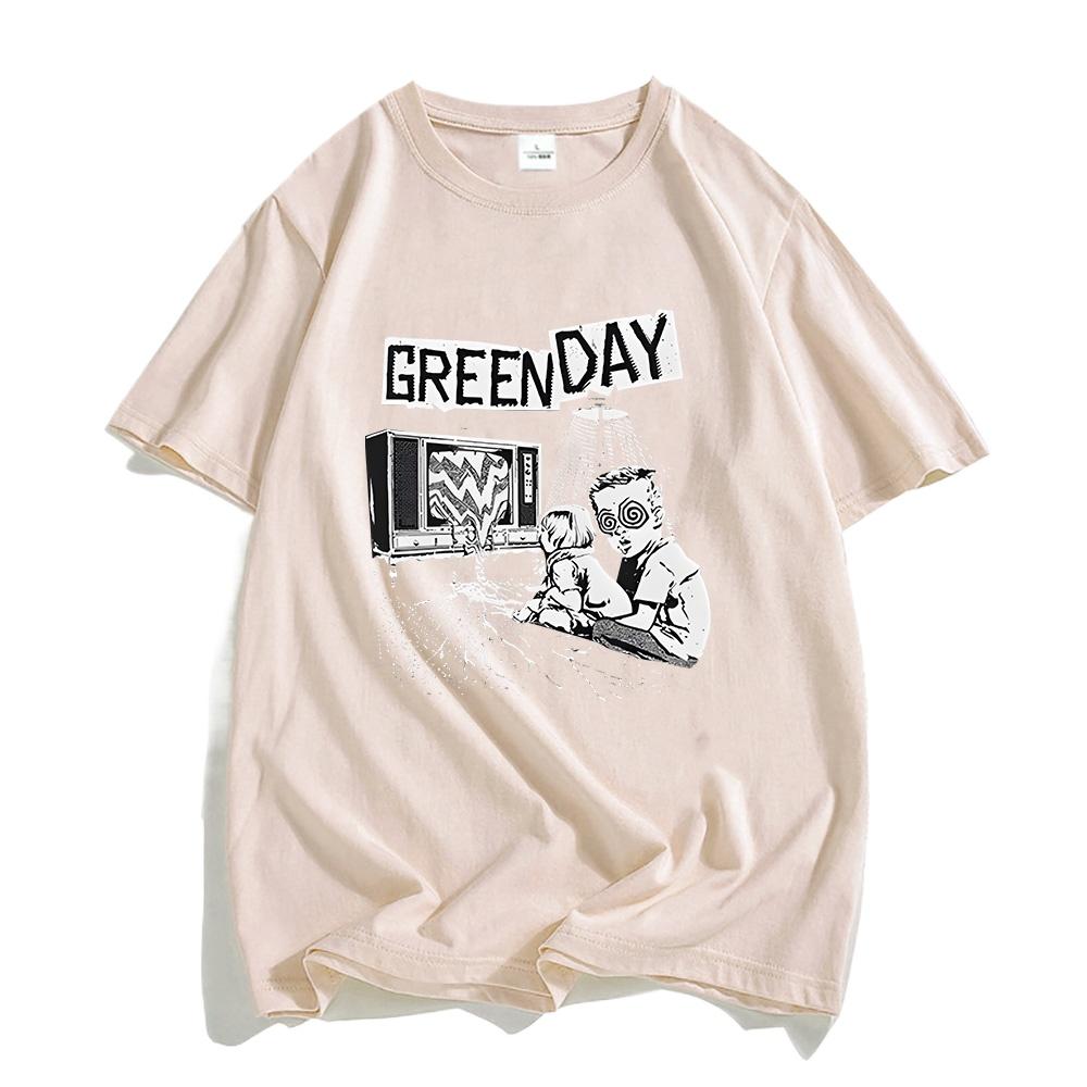 G-green Day Rock Band Music Over Sized T-shirts MEN Summer T Shirts Punk T-shirts Sense of Design Tees Anime Print Aesthetic