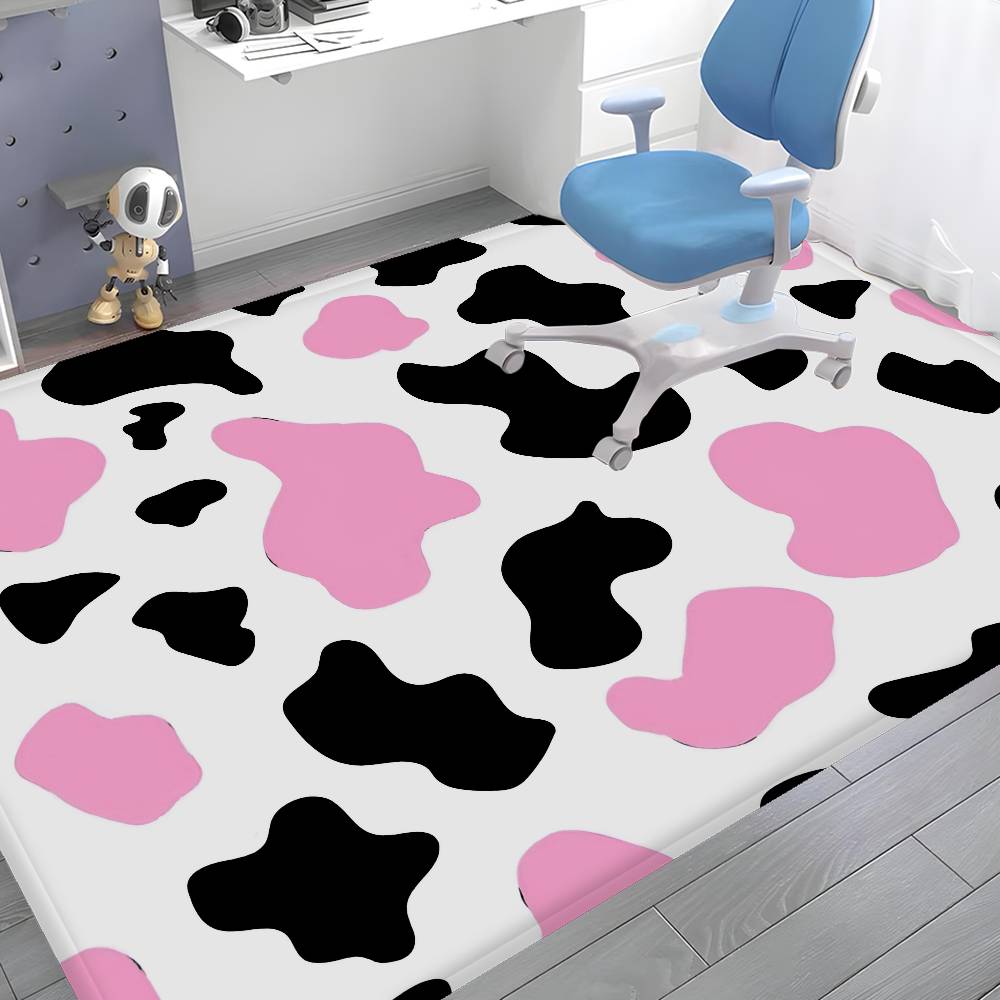 cartoon Cow Pattern cute Kitchen Mat Kids Room Bedroom Decoration Balcony Anti-Slip Doormat Living Room Alfombra