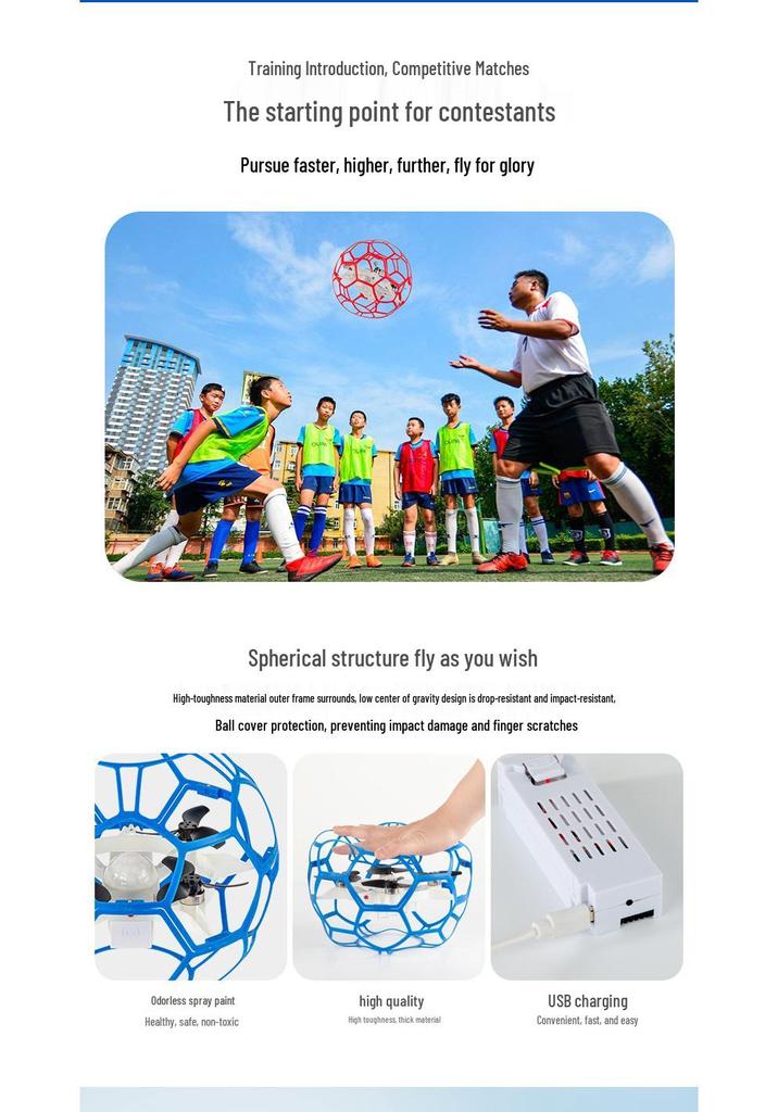 Cross S100 Brushless Football Drone: Teen Training & Stunt Quadcopter with Remote Control.