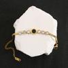 Real Gold Plated Zircon Bracelet for Women Round Marquise Luxury Fashion Jewelry fashion jewelry bracelets bangles