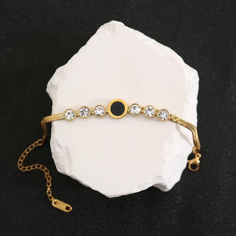 Real Gold Plated Zircon Bracelet for Women Round Marquise Luxury Fashion Jewelry fashion jewelry bracelets bangles