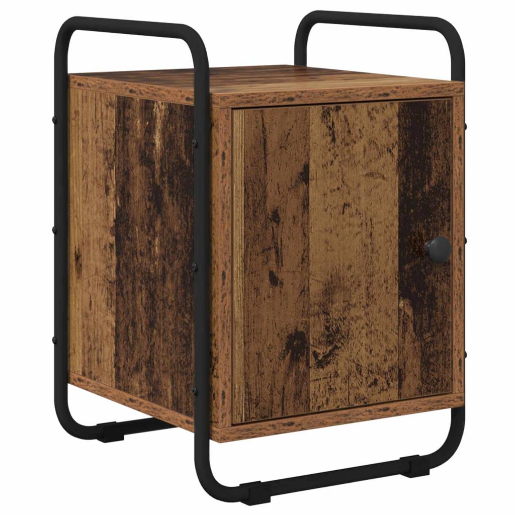 Nightstand 2 Pcs. Reclaimed Wood Engineered Wood
