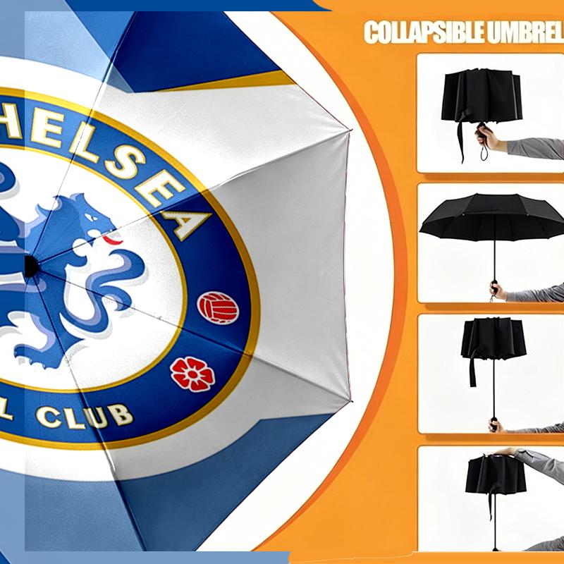 football club F.C Print Umbrella Automatic Opening/ Closing - Portable Foldable Design - Daily use for Travel/Outdoor - Gift for Birthday