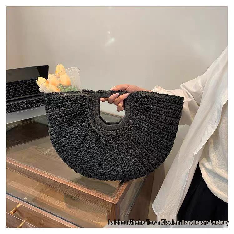 Handmade French Bohemian Crescent Woven Tote Bag