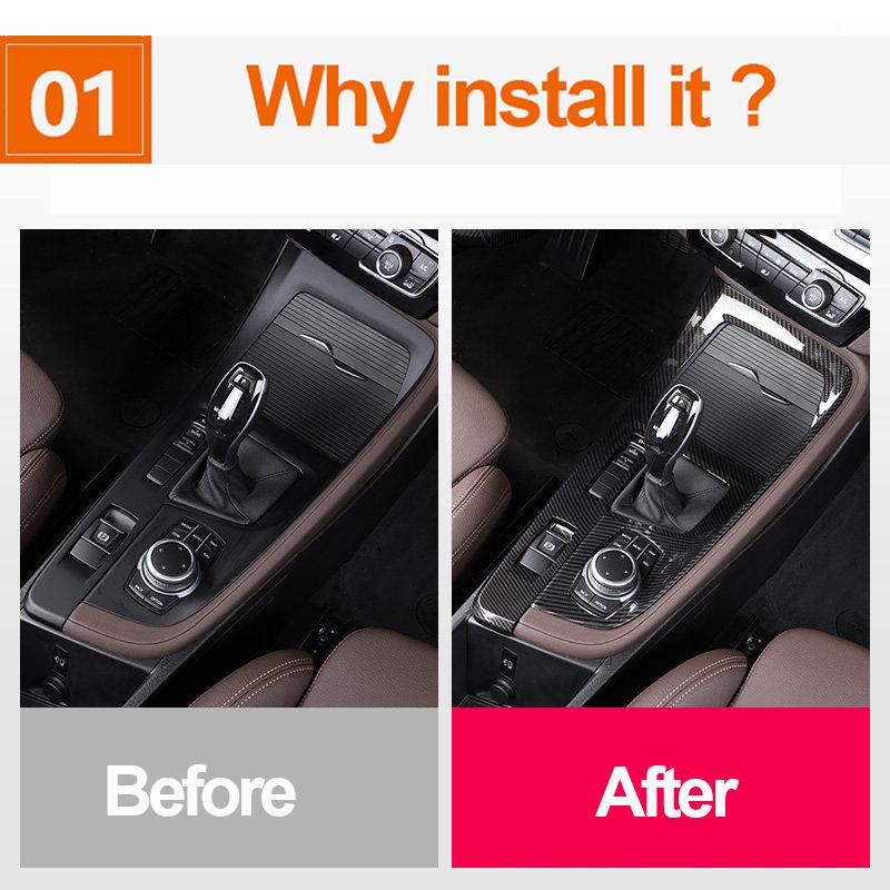 För BMW X1 F48 X2 F39 2016 2017 2018     ABS Bil Interiör Växellåda Panel Cover Trim Ram Tillbehör