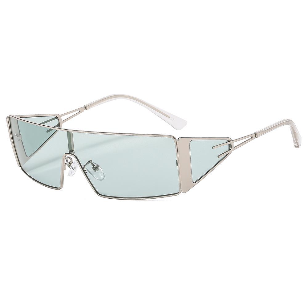 

Трендовые цельные градиентные металлические солнцезащитные очки с защитой от УФ-лучей