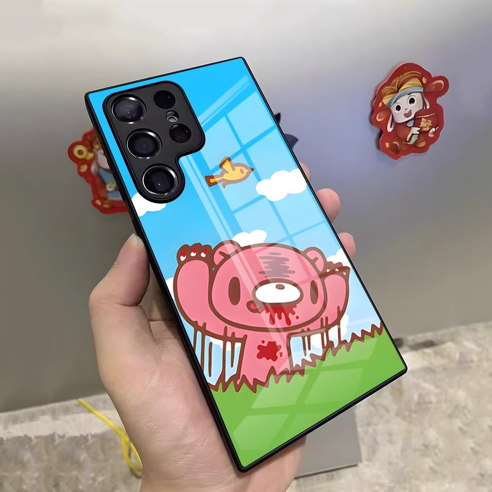 Cute G-Gloomy Bear Phone Case For Samsung S26 S25 Ultra S23 S22 S24 S20 Fe S21 Plus A54 A53 A16 Glass Cover