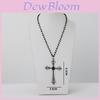 Cross Pendant Necklace For Women Men With Alloy Chain Stylish Autumn Winter Accessory