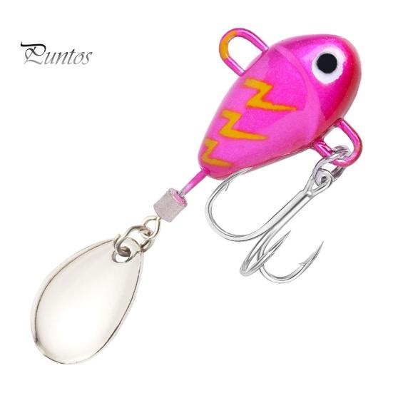 6Pcs 10G/5CM VIB Fishing Lure with Treble Hook Spinning Sequin Long Casting Metal Hard Artificial Spinner Bait Saltwater Freshwater Bass Walleye