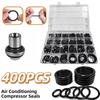 400Pcs 24 Sizes Rubber O-Ring Gasket Heat-resistant Air Conditioning Compressor Seals  Auto Repair