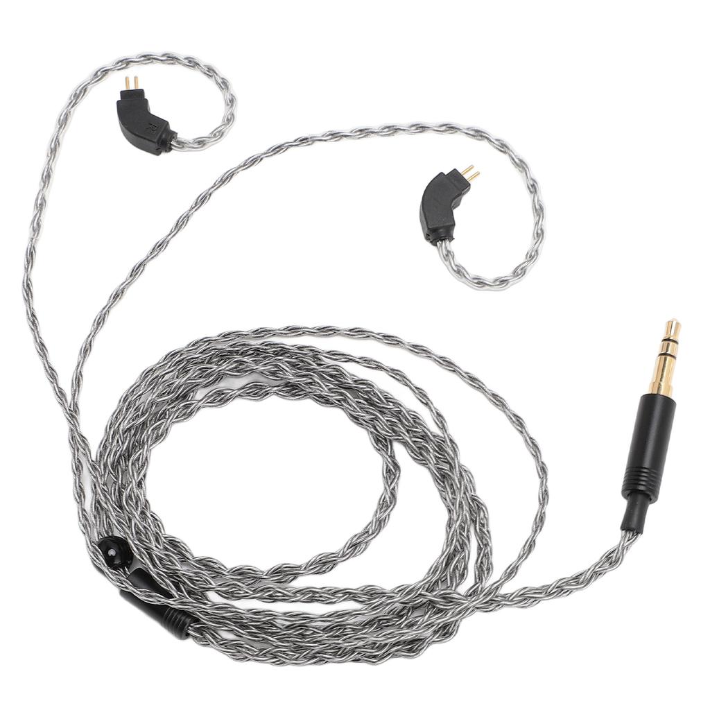 Upgrade Earphone Cable 3.5MM To 2 Pin 0.78mm Silver Plated Copper Flexible for Revonext QT2 QT3 RX8