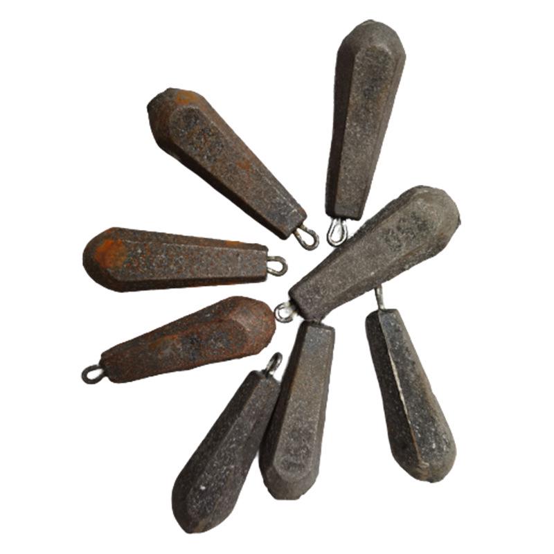 Hexagonal Sea Fishing Lead Sinker with Ring - Iron Weight Fishing Accessory