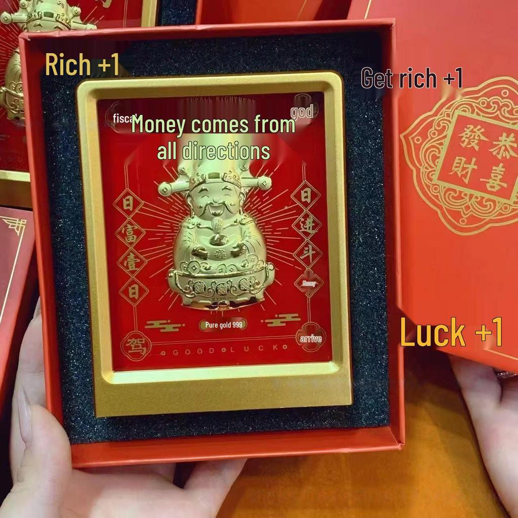 Tian Guan Ci Fu 2026 Year of the Horse Wealth Ornament - Customizable Desktop Decoration & Corporate Souvenir