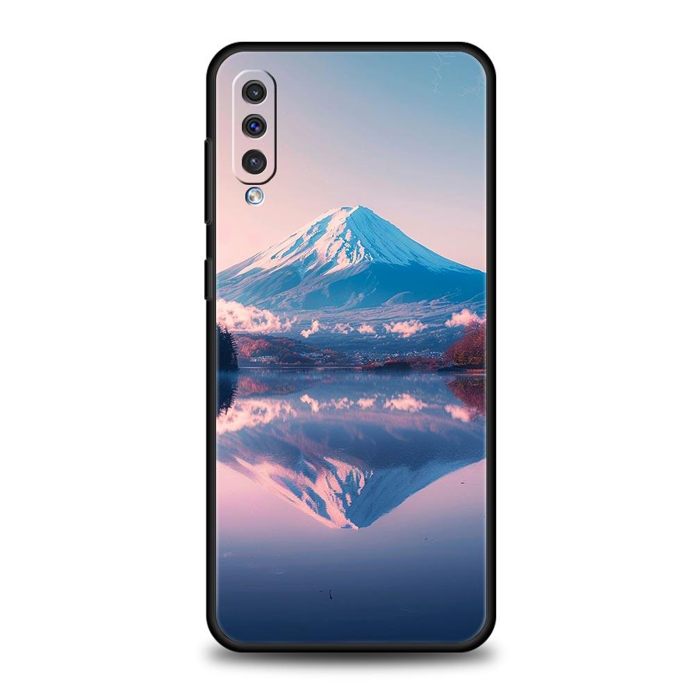 Japan Mount Fuji Cherry Phone Case For Samsung A56 A36 A26 A24 A12 A14 A16 A50 A70 A20E A22 A40 A34 A54 A42 A52 A04s A06 Cover
