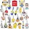 Minions 925 Silver 18K Gold Plated Beads Charm Fit Original Bracelet For Women DIY Pendant Jewelry Trinket