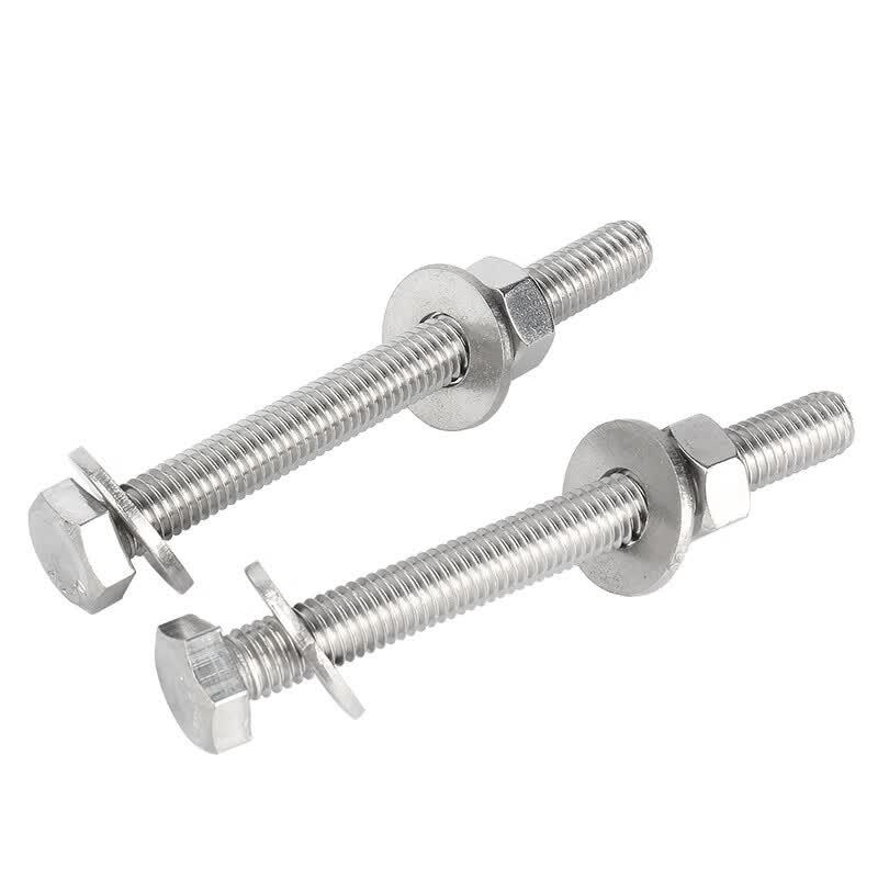 GUWANJI 304 Stainless Steel Hex Head Bolt & Nut Washer Set