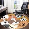 1PC Puppy Dogs Office Round Area Rug, Indoor Mat Suitable For Office, Under Office Chairs Bedroom Living Room Home Decor, Room Deco 156