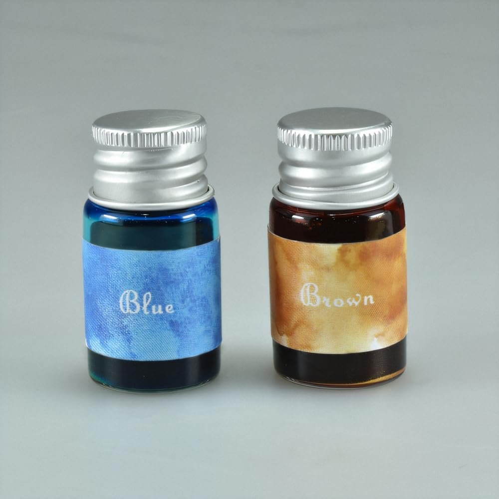 Fourcart Cute Handmade Glass Crafts Glass Blue Set x Set [Flower Pen] 2-Color 3-Piece