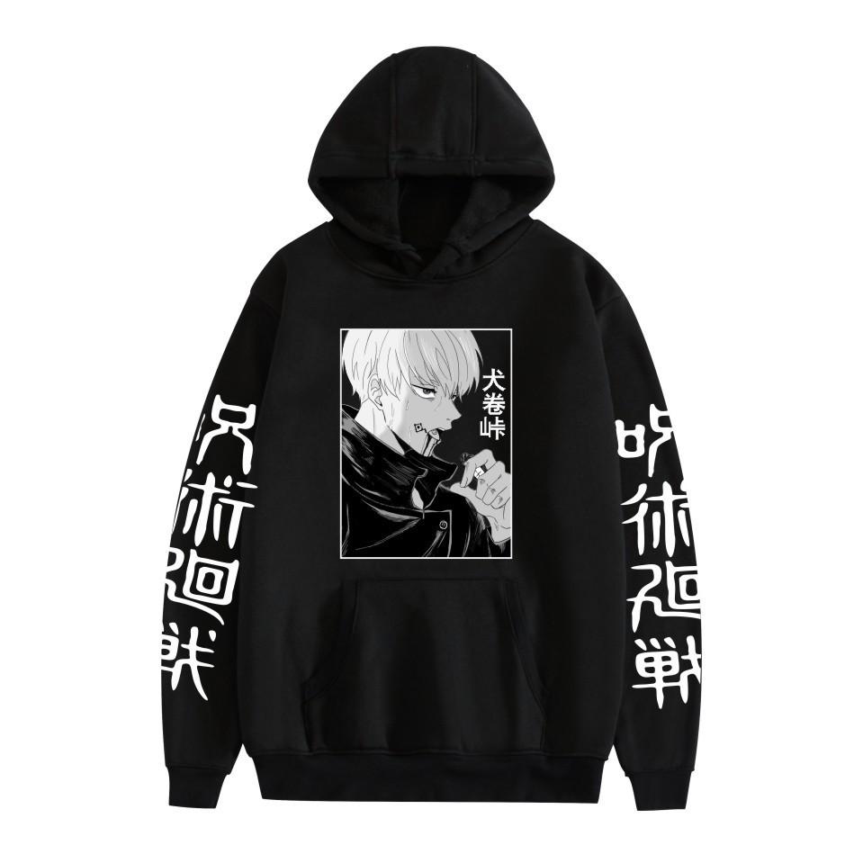 

Горячий Худи Jujutsu Kaisen Смешной Хип-хоп Графические Свитшоты Уличная одежда Харадзюку Тренировочный костюм XS чёрный