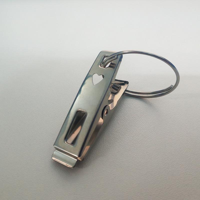 Stainless Steel 5cm Heart-Shaped Nail-Free Flat Clip (1.2 cm)