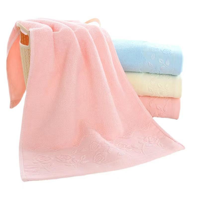 

Xinjiang cotton towel gift box is soft and easy to twist, couple pure cotton household water absorption does not shed hair, cotton women s face towel 34*74 троянди рожеві кольору