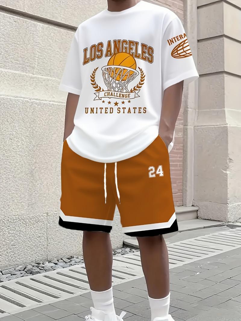 

2-piece T-shirt + shorts set basketball training uniform S